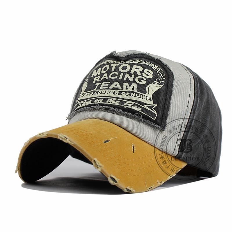 

Бейсболка в стиле пэчворк колорблок - С покрытием, варёная, состаренная шляпа от солнца для уличной моды.