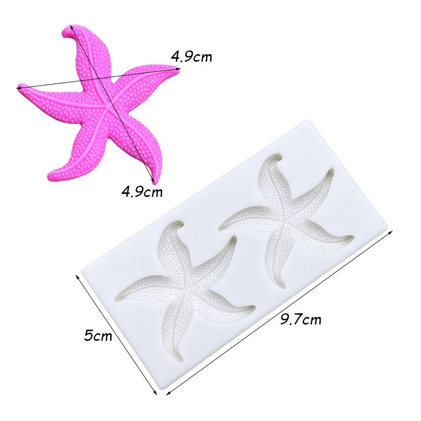 Starfish Silicone Mold Sugarcraft Chocolate Cupcake Baking Mold Fondant Cake Decorating Tools