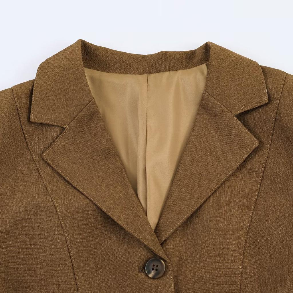 European and American style French women's fashionable, versatile, elegant casual blend blazer 2722172
