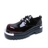 Zapatos Casuales para Hombre Coloridos Cabeza Grande Estilo Británico Suela Gruesa Elevadores Versátiles con Cordones Suela de Goma Calzado para Adultos