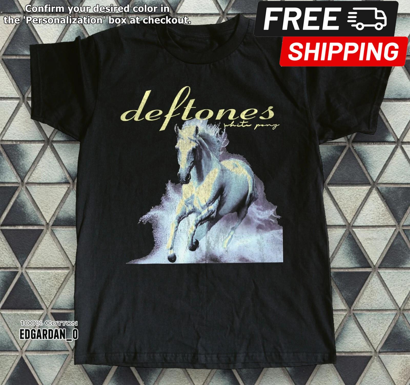 DEFTONES Band White Pony Vintage Black Unisex T-shirt Size S-5XL XL