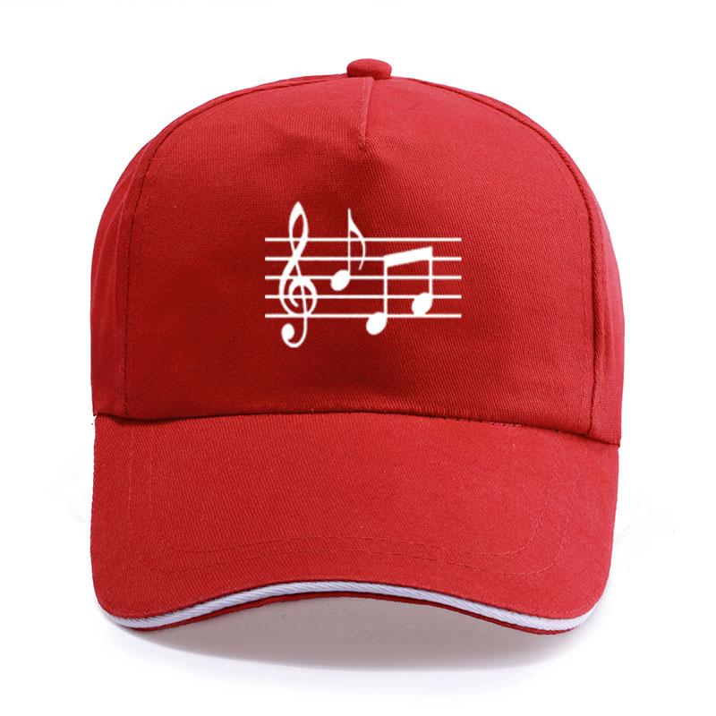 New Fashion Funny Music Note Print Baseball Cap Unisex Women Unisex Casual Cotton Hat Snapback Hats Trucker Caps SunHats
