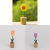 Wooden Sunflower Decor Figurine With Handcrafted Flower Carving For Gift Giving And Home Decor