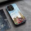 London Big Ben Phone Case For IPhone 17 Air 16 E Pro Max 15 14 13 Mini 12 Pro 11 Max Plus Black Glass Cover