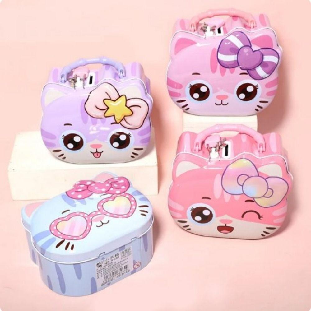 Cute Cat Piggy Bank Cartoon Coin Deposit Box Creative Children Saving Box Room