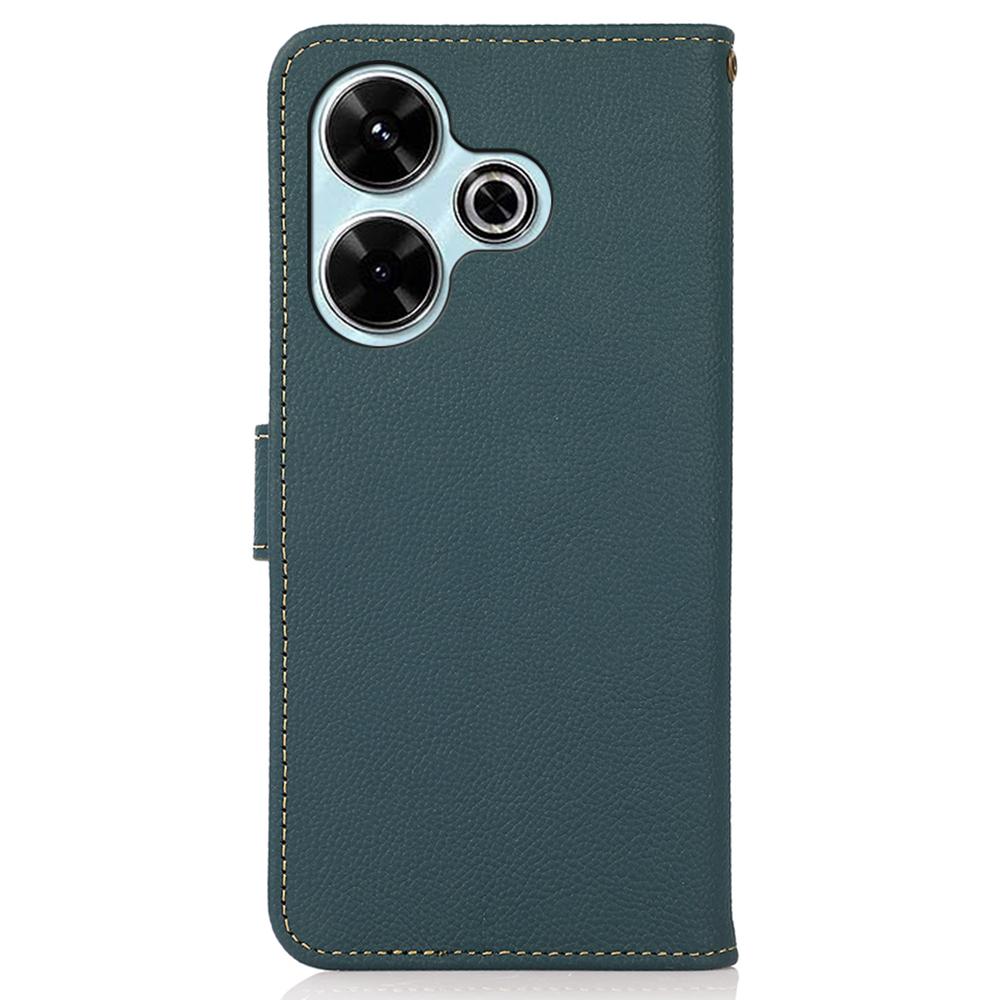 For Xiaomi Redmi 13 5G/13 4G Case Genuine Cow Leather Wallet Phone Cover