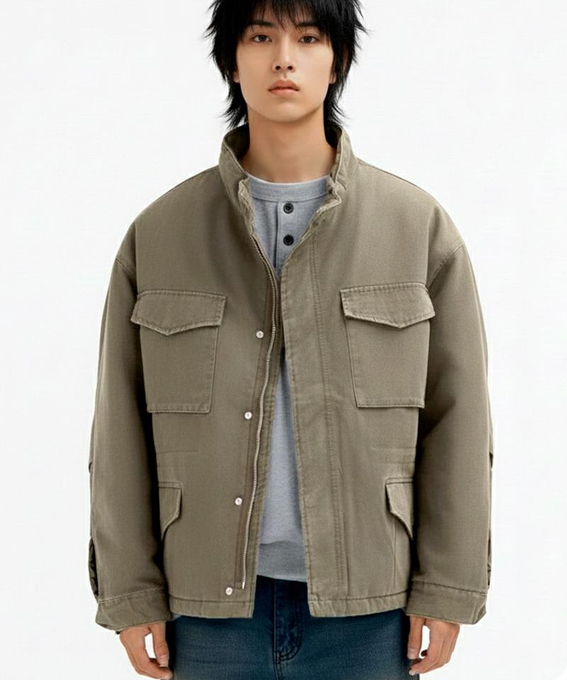 Underoff Vintage Washed Padded M65 Field Jacket Light Khaki