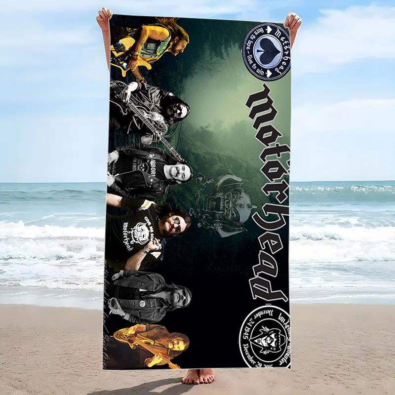 Motörhead Print Beach Towel, Large Soft Quick Dry Towel for Beach Camping Swimming
