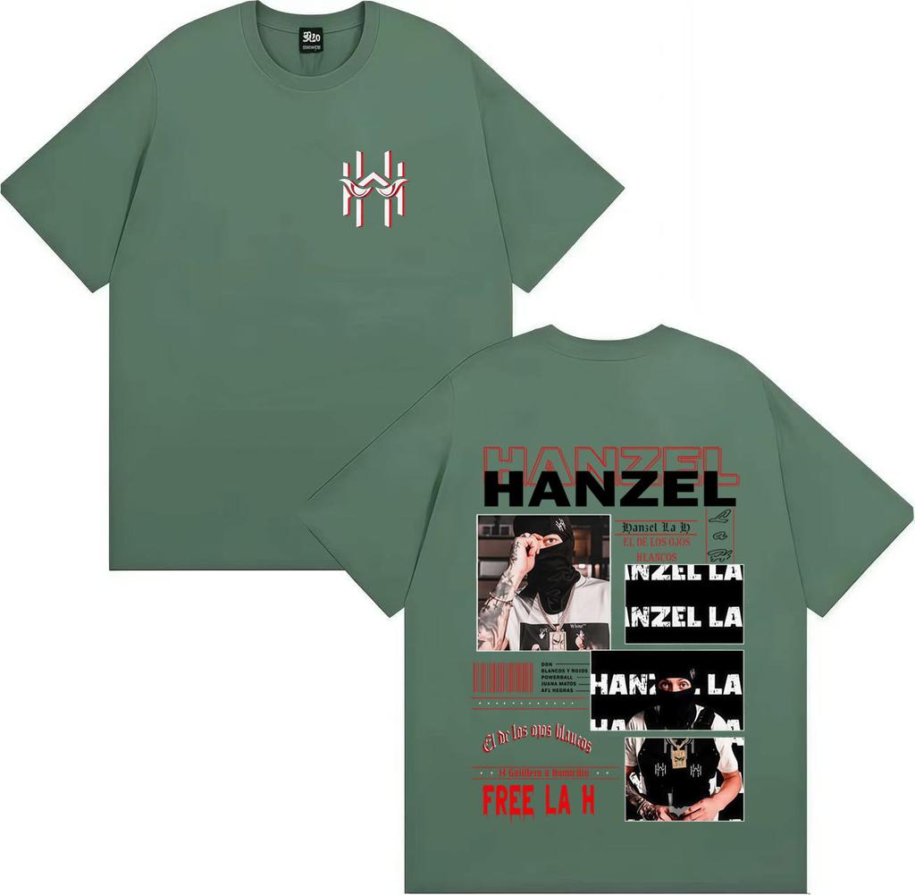 Rapper Hades 66 Free La H Album Harajuku Double Sided Print Graphic Cover Mens Clothes Gothic Short Sleeve Casual Oversized Tops