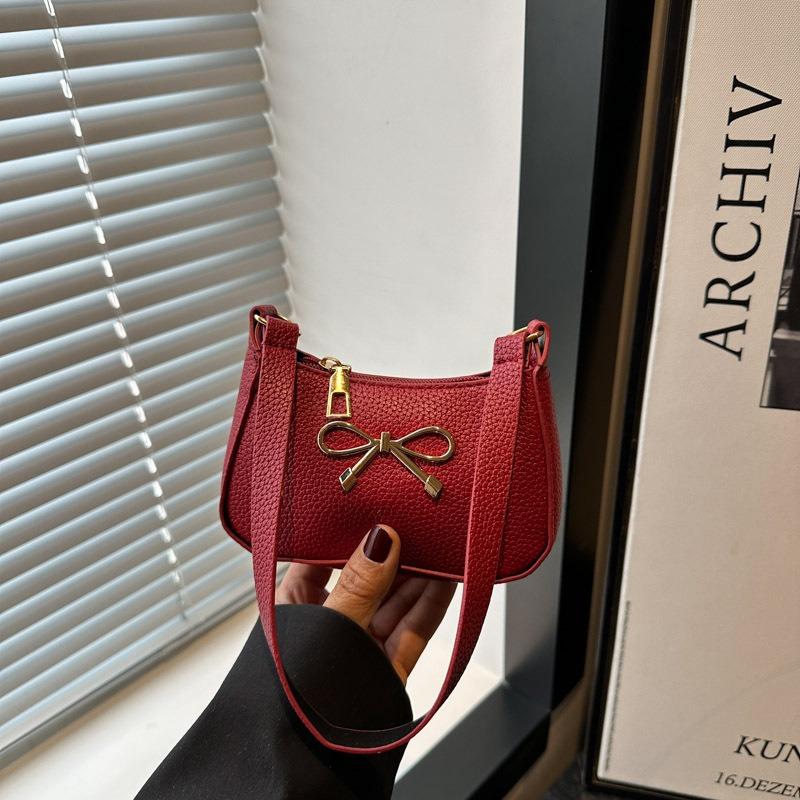 Bow decoration summer temperament design texture large capacity casual simple underarm shoulder women's bag