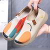 Mom Lazy Casual Shoes Breathable Loafers Beijing Flying Weaving Painted Travel Fashion One Pedal Women's Shoes