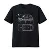 Autobianchi A112 Abarth Mito 70er Jahre T-Shirt Oldtimer Blaupause Design Seltene Druckausführung Heißer Verkauf vintage Gewaschen Unisex Mode