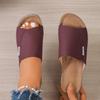 2026 Plus Size Women's Thick Sole Wedge Slippers, Outdoor & Casual, with Fashion Straps and Open Toe Design.