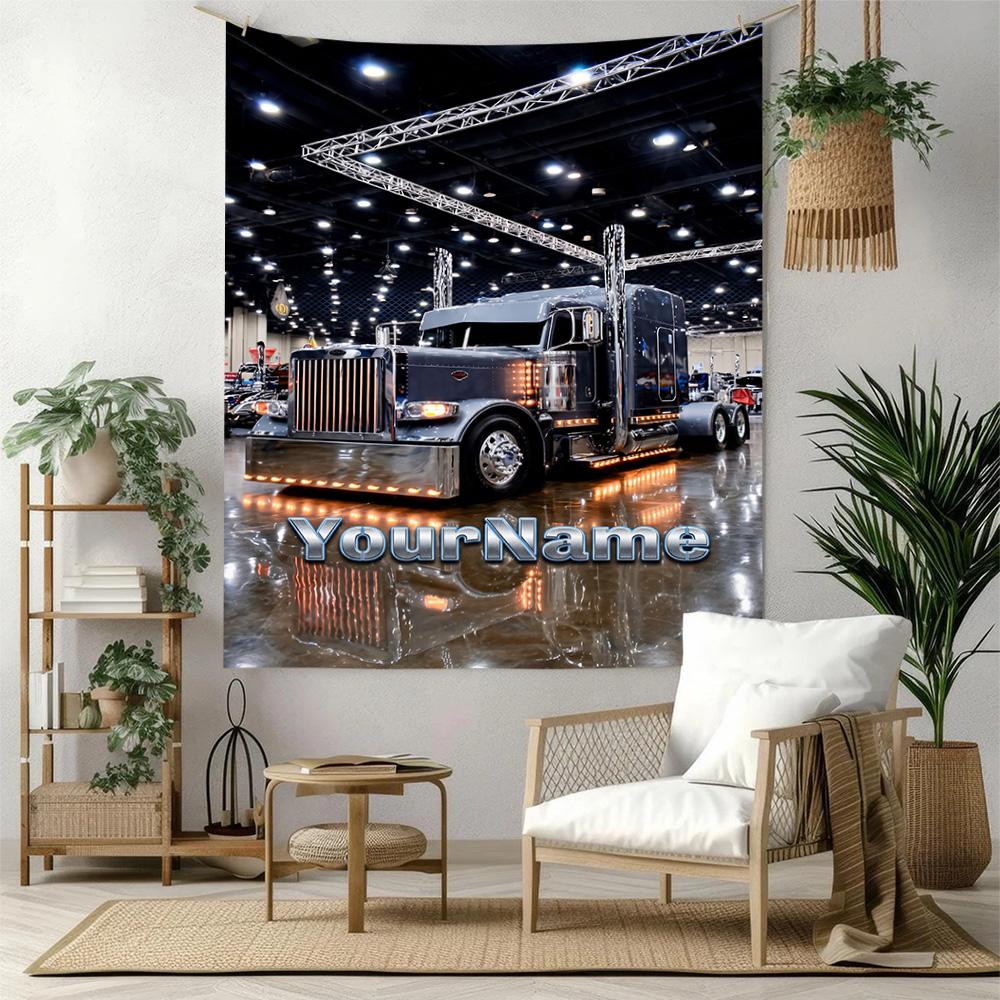 Kw Heavy Trucks Custom Your Name Wall Decor Tapestry Art For Pet Memorial Birthdaywedding Party Backdrop Family Gift