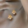 AAA Zircon Geometric Stud Earrings Shiny Rhinestone Jewelry for Women Wedding Party