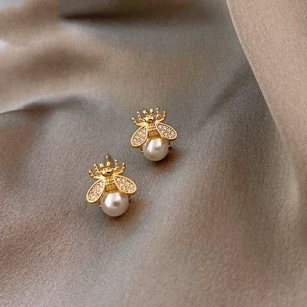 AAA Zircon Geometric Stud Earrings Shiny Rhinestone Jewelry for Women Wedding Party