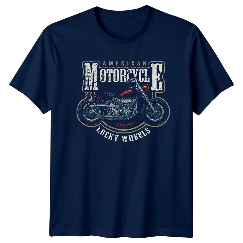 American Motorcycle Lucky Wheels Since 1991 Unisexs TShirt Unisexs Tee Graphic