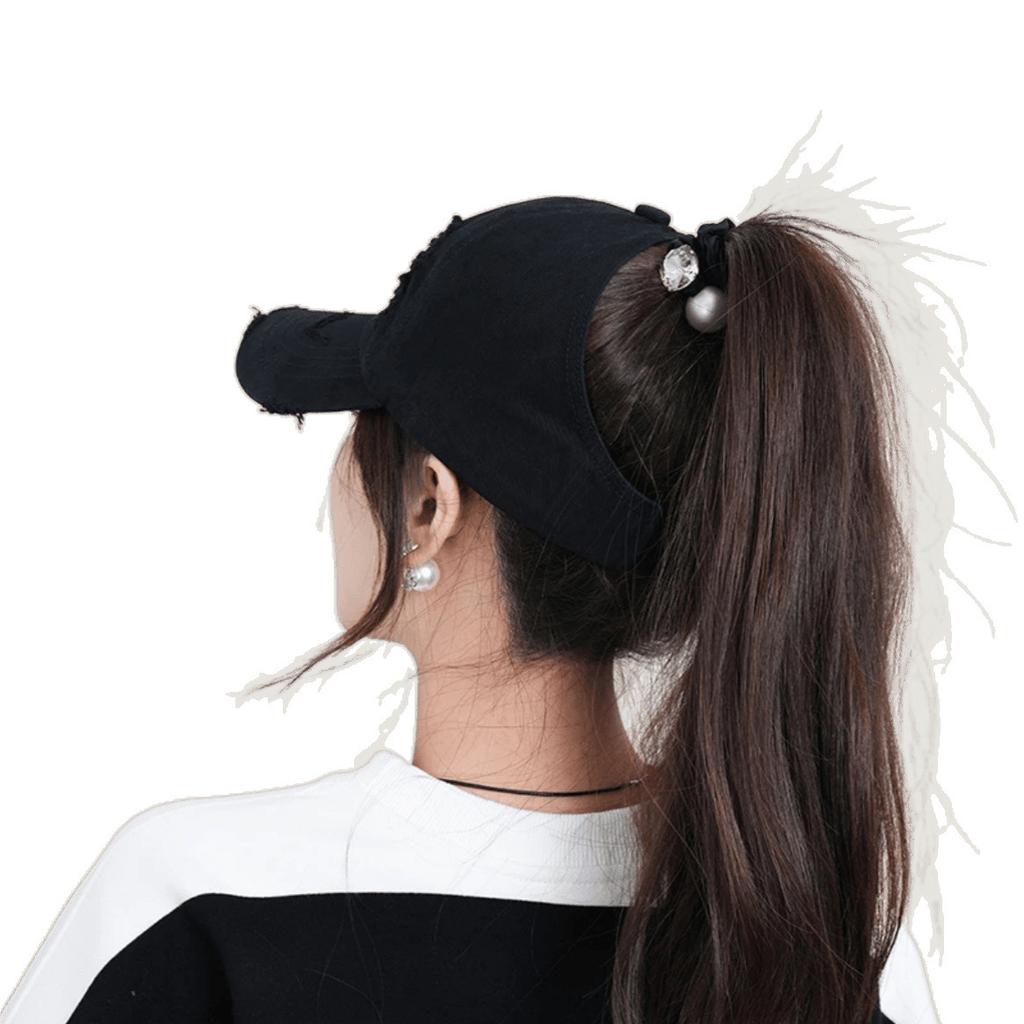 Summer open-top fashion trendy ripped soft-top baseball cap, casual versatile Korean-style duckbill cap