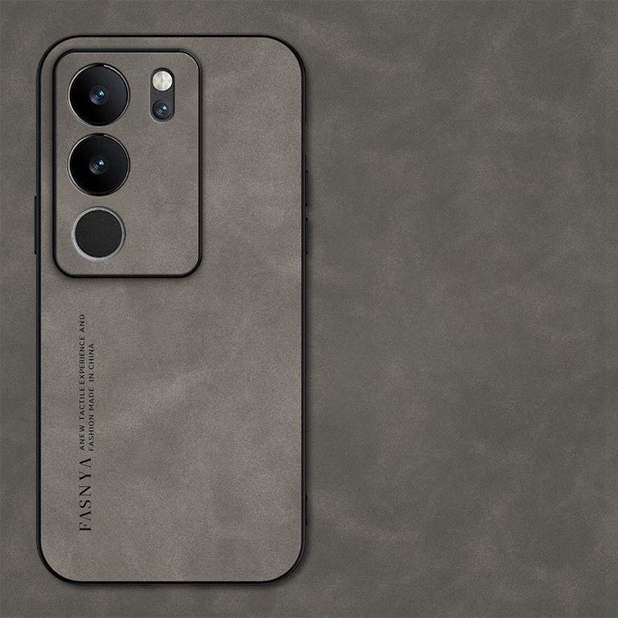 Sheepskin Leather Soft Case For Vivo V60 Lite Y28S V40 V30 SE V23 Y27 Y72 Y52 5G V21 V25 V29 V29E Y18 Y04 Y20 Y21 Y33 Y29 Y19S Y31 Luxury Matte Cover