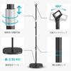 POLESTO Microphone Stand, Universal Demountable Design, Floor Stand with Compact Weighted Base, Adjustable Height (55cm - 170cm), Includes 2 Mic Clips