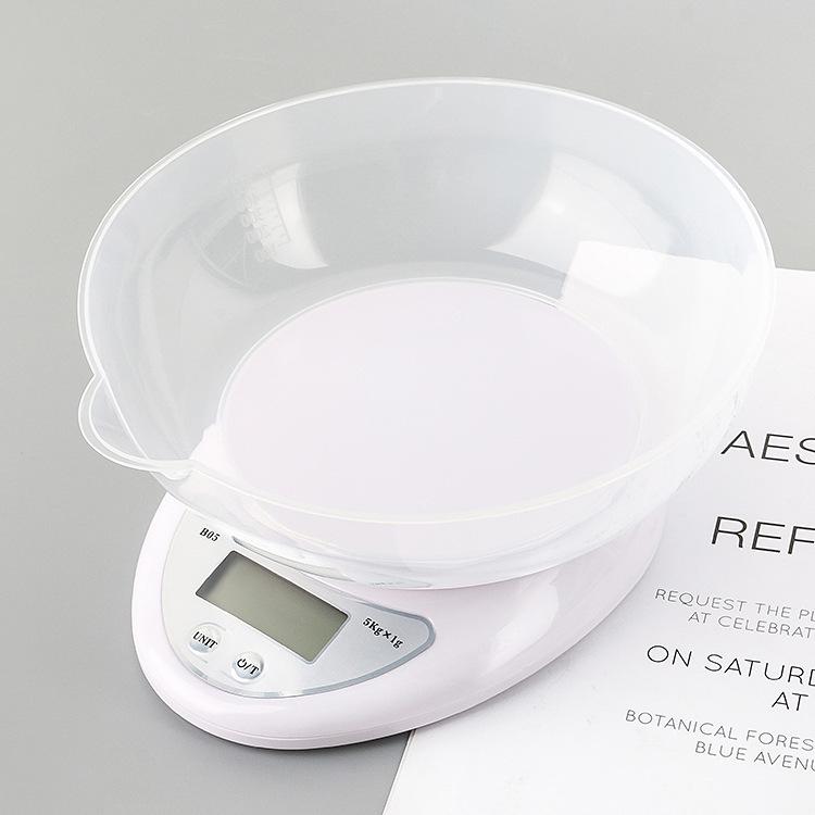 B05 Multifunctional Mini Electronic Kitchen Scale for Food, Baking, and Medicinal Materials English (5kg/1g)