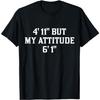Short Girls Attitude Funny Graphic Tee Short Sleeve Cotton T-Shirt Casual Wear for Men