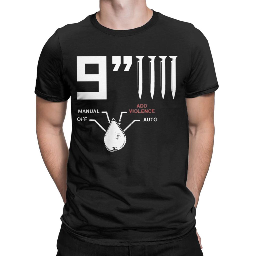 Men's NIN Nine Inch Nails T Shirt Pure Cotton Tops Novelty Short Sleeve Crewneck Tees New Arrival T-Shirts