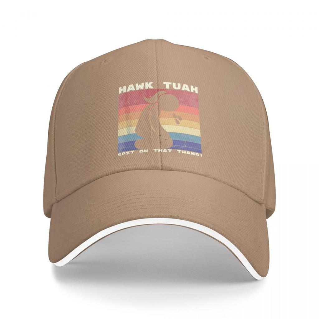 Retro Vintage Hawk Tuah Spit On That Thang Outfits Unisex Women Baseball Cap Caps Hat Retro Outdoor Workouts Snapback Cap