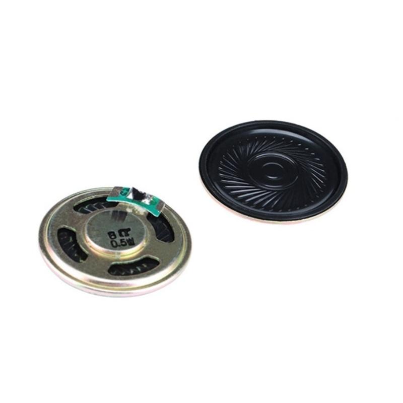 Small 4CM Diameter 8Ohm 0.5W Speaker Metal Construction Perfectly For Space Saving Auditory Projects
