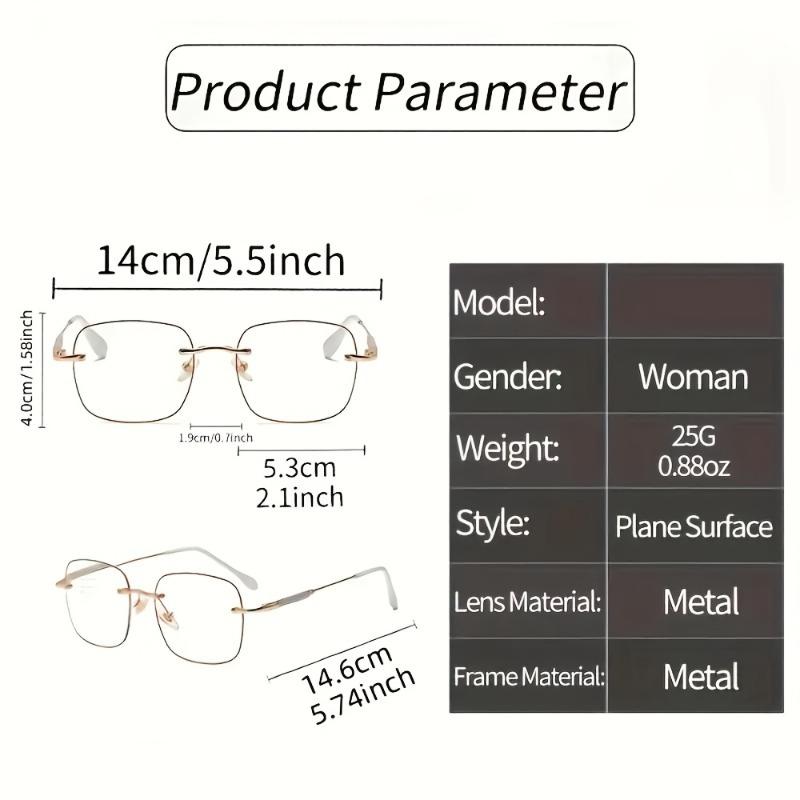A Pair Of Frameless Transparent Lenses For Women With A Sparkling Galaxy Frame