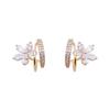 1 Paar Trendige Elegante Exquisite Zirkon Blume Ohrringe Temperament Schmuck