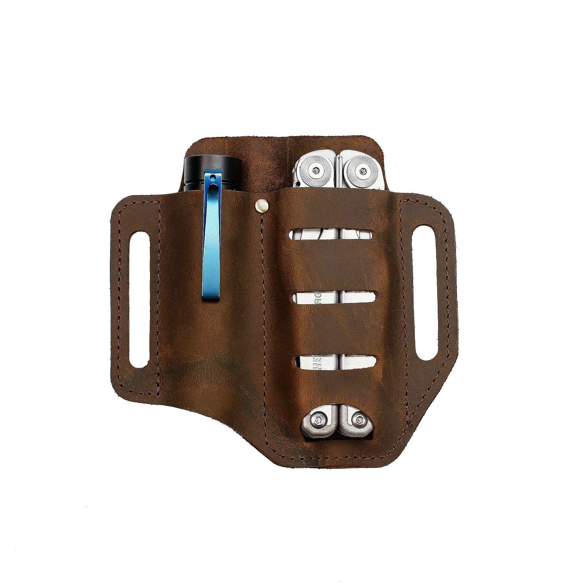 Multifunctional Leather Kit, Purely Hand-Stitched, Bag Can Be Set, Belt, Waist Bag, High-End Retro.