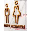 (Gold Bathroom Toilet Restroom Sign Door Accessories Symbol Sign Adhesive Backed Toilet Symbol Men's and Women's Bathroon Sign Set for Home Office