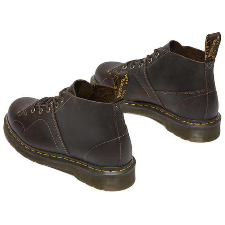 Dr. Martens Originals Leather Versatile Comfortable Simple Short Boots Unisex Boots Dark-Brown 40578200