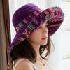 Reversible Fisherman Hat with Ethnic Style for Spring And Summer, Perfect for Travel And Versatile for Women, Providing Face