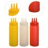 3 Condiment Bottles, Dispenser, Refillable, Empty, for Restaurants, Syrup, Ketchup Travel