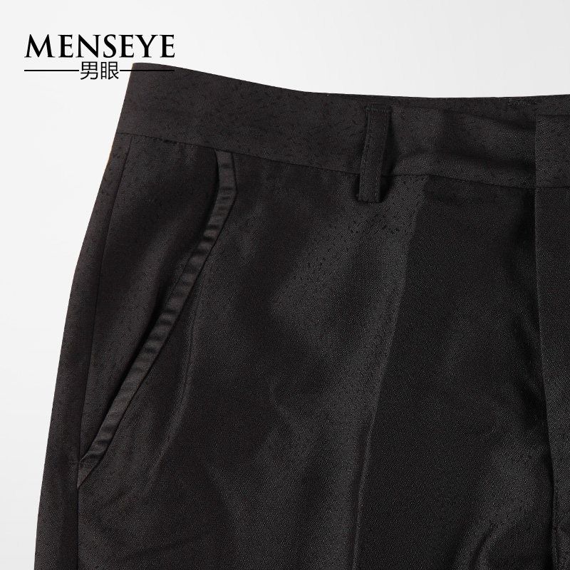 Autumn and Winter Black Slim-Fit Fashionable Elegant Business Trousers