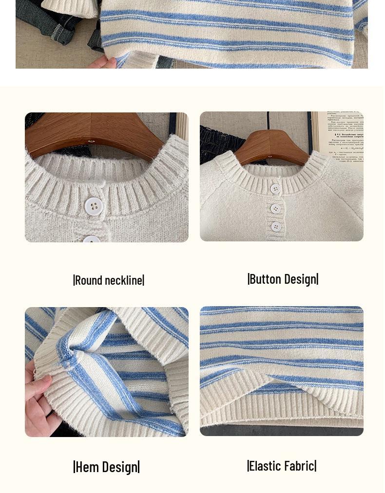 2025 Autumn Toddler Pullover Knitwear: Popular Baby Outing Sweater