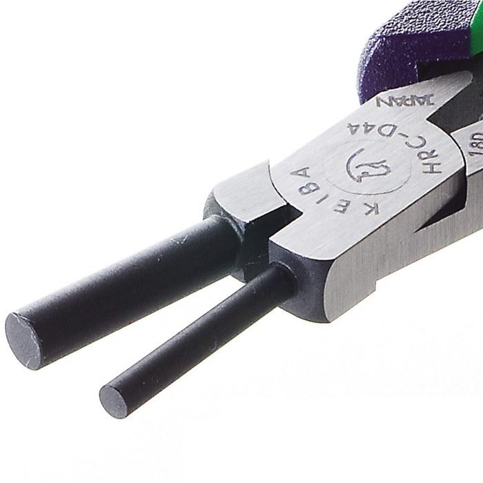 Keiba Prohobby Round Nose Plier, Straight Type, 2COM Handle, 120mm, HRC-D44, Green