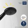Pommeau De Douche - GROHE Vitalio Start 110 279462431 - 2 Jets (Pluie/Stimulant) - Economie D'eau - Procédé Anti-calcaire - Noir Mat