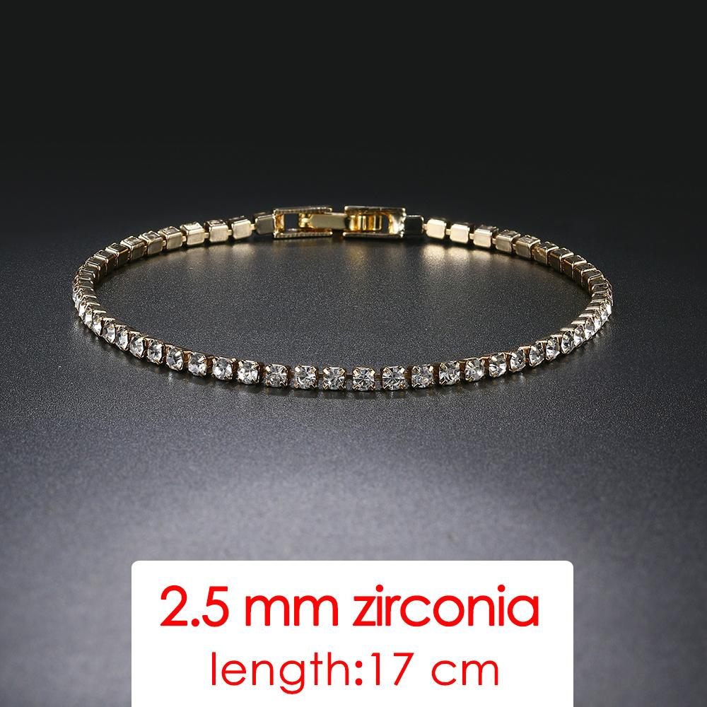 ZHOUYANG Tennis Bracelet For Women Luxury Colorful Optional 2.5mm CZ Crystal Rose Gold Color Gift Fashion Jewelry KC128