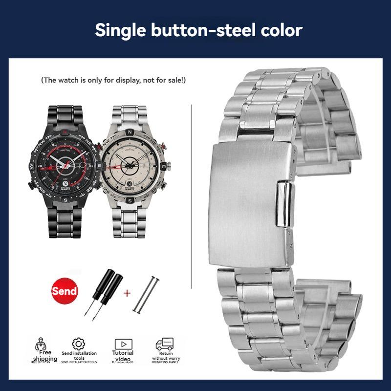 For TimeX Tide Series Stainless Steel Watch Strap T2N721 T2N720 TW2R55500 T2N739 Men's Lug End Metal Bracelet 24x16mm with Tools