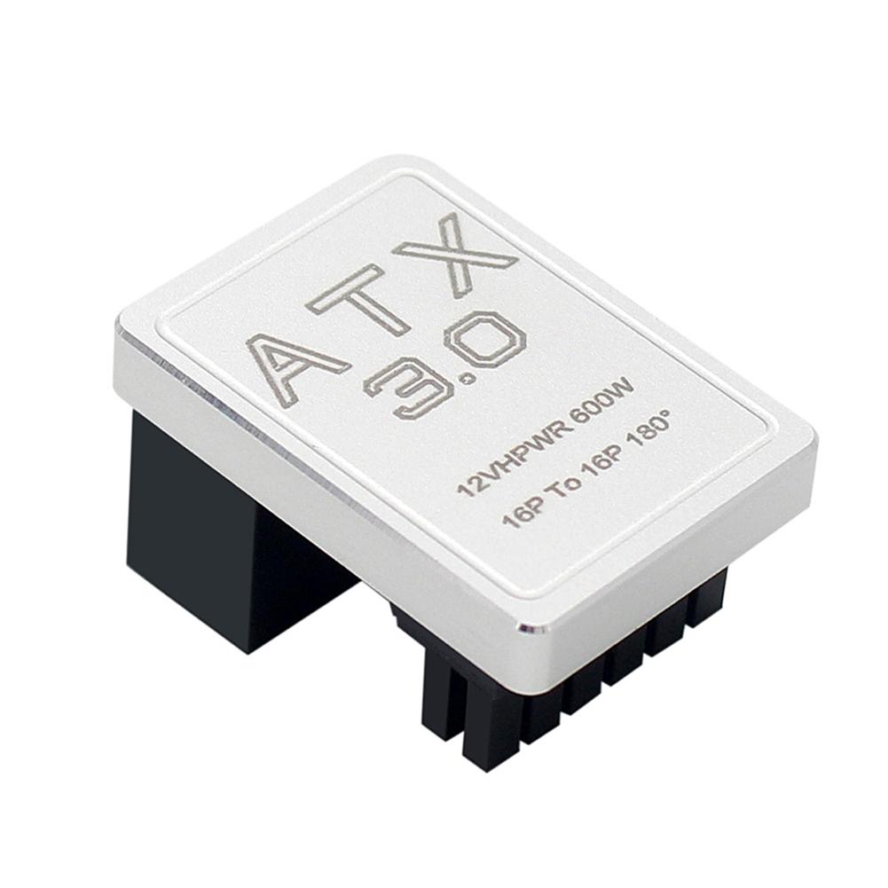 

12+4 16P к 16P угловой поворотный разъем 600 Вт адаптер поворота направления блок питания ATX3.0 2VHPWR для видеокарты PCIe5.0