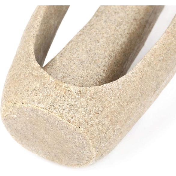 Resin Sculpture, Handmade Sandstone Kiss Lovers Couple Statue Sculpture Carved Figurine Art Craft