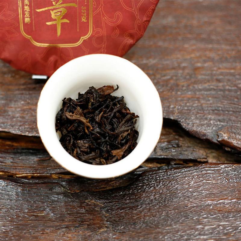 710 г Лаобаньчжан Спелый чайный пирог Пуэр Юньнань Старое дерево Пуэр Приготовленный — фото 6