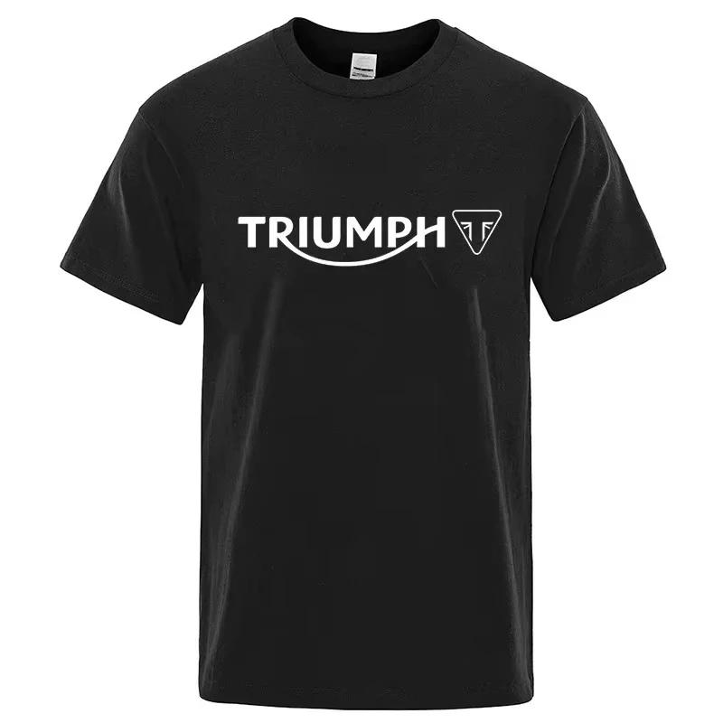 Summer Cotton T-shirt Men Women Street Hip Hop Oversized Short Sleeve Trendy Brand Motorcycle Graphic Tops Man Woman Tee Shirts