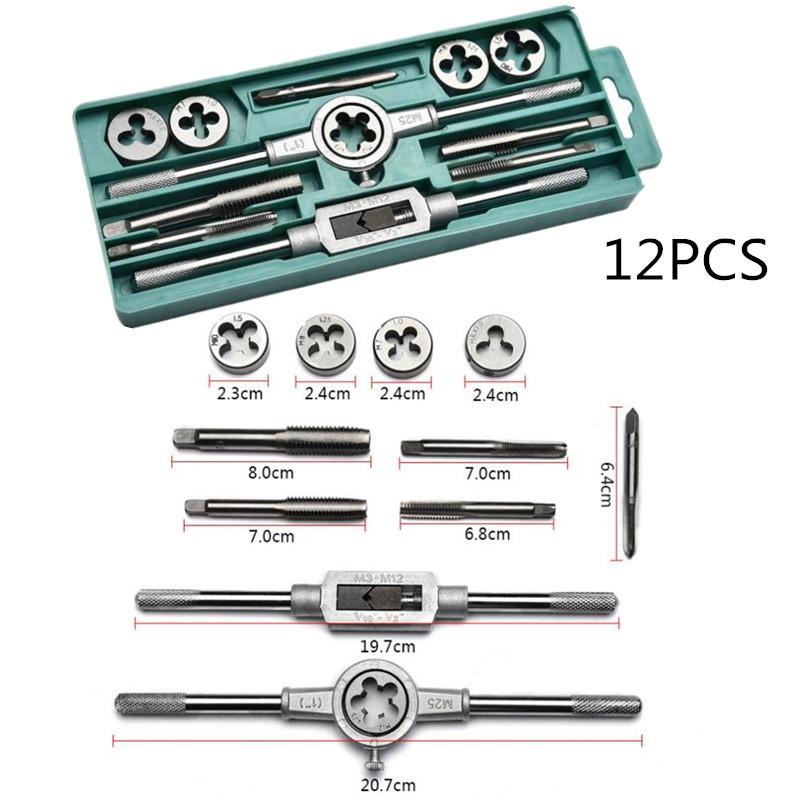 Buy 12/20/40PCS Metric Tap Wrench and Die Pro Set Nut Bolt Alloy Metal
