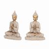Meditating Seated Buddha Statue Carving Figurine Craft for Home Decoration Ornament (A Gold)