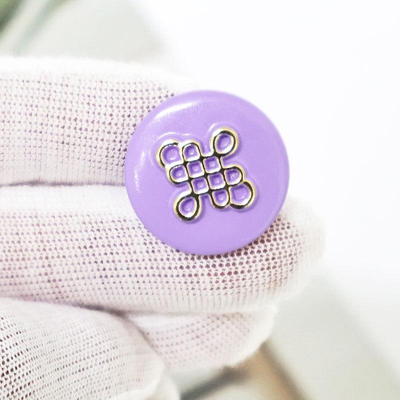 Painted Plastic Buttons Colored Black Hand-Sewn Buttons Woolen Coat Trench Coat Buttons Chinese Knots High-End Buttons Daquan