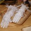 Elegant Fingerless Gloves Feather French Unique Outfits Long Gloves for Flapper Bride Wedding Dancing Accessories